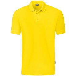 Polo Jako Organic. Żółte koszulki polo JAKO, bez wzorów, z bawełny, bez kołnierzyka, bez ramiączek. Za 217.00 zł.
