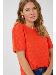 Kaffe Bluzka w kolorze pomarańczowym rozmiar: XS. Pomarańczowe bluzki Kaffe, xs, bez wzorów, bez kołnierzyka, bez ramiączek. Za 69.99 zł.