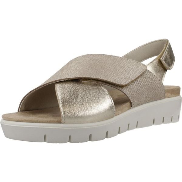 Sandały IMAC 758240I Złoty. Żółte sandały Imac, bez wzorów, ze skóry, bez obcasa, bez zapięcia. Za 287.99 zł.