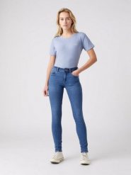 Wrangler Dżinsy "Skinny Daydream" - Skinny fit - w kolorze niebieskim rozmiar: W26/L30. Niebieskie jeansy Wrangler, l, z aplikacjami. Za 158.84 zł.