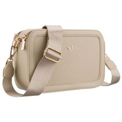 Miejska torebka damska na ramię w beżowym kolorze wykonana ze skóry ekologicznej - Rovicky. Brązowe torby na ramię ROVICKY, bez wzorów, ze skóry ekologicznej, na ramię, bez dodatków. Za 70.99 zł.
