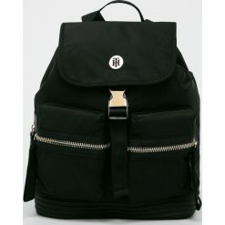 Tommy Hilfiger - Plecak. Czarne plecaki TOMMY HILFIGER, bez wzorów, z materiału. W wyprzedaży za 399.90 zł.