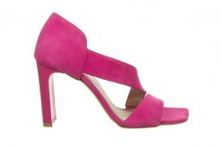 Sandały Bayla-157 4556 152-P Fuksja Welur 157039, Skóra naturalna - 39. Czerwone sandały Bayla, bez wzorów, z materiału, z otwartym noskiem, bez obcasa, na słupku, bez zapięcia. W wyprzedaży za 179.10 zł.