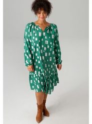 Aniston Sukienka w kolorze zielono-białym rozmiar: 50. Zielone sukienki Aniston, bez wzorów, z wiskozy, bez kołnierzyka, bez ramiączek, midi. Za 95.99 zł.