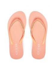 Guess Japonki E5GZ05BB00F Pomarańczowy. Brązowe klapki Guess, z aplikacjami, z tworzywa sztucznego, bez obcasa. Za 109.99 zł.