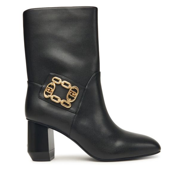 Botki Liu Jo. Czarne botki Liu Jo, bez wzorów, bez obcasa, na słupku, bez zapięcia. Za 539.99 zł.