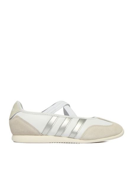 Adidas Baleriny CEO-BARREDA MARY JANE HQ7400 Biały. Białe baleriny Adidas, bez wzorów, ze skóry, bez obcasa. Za 279.99 zł.