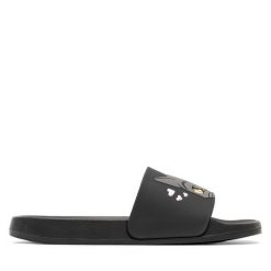 Klapki Bassano. Czarne klapki Bassano, bez wzorów, bez obcasa. Za 49.99 zł.