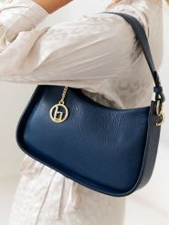 Lia Biassoni Skórzana torebka "Barbellino" w kolorze granatowym - 27,5 x 14 x 8 cm rozmiar: onesize. Niebieskie torby na ramię Lia Biassoni, bez wzorów, z materiału, na ramię, bez dodatków. Za 347.99 zł.