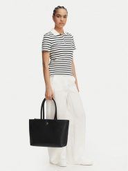 Tommy Hilfiger Torebka Th Logotape Tote AW0AW18742 Czarny. Czarne shopper TOMMY HILFIGER, bez wzorów, ze skóry, bez dodatków. Za 649.99 zł.