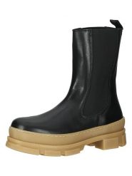 Steve Madden Skórzane sztyblety w kolorze czarno-beżowym rozmiar: 42. Brązowe botki Steve Madden, bez wzorów, bez obcasa, bez zapięcia. Za 304.99 zł.