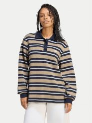 Adidas Bluza Stripe Knitted Polo Top LG3946 Beżowy Regular Fit. Brązowe bluzy Adidas, l, bez wzorów, bez kaptura. Za 299.99 zł.