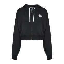 Bluza damska Converse Retro Full-Zip Hoodie. Czarne bluzy Converse, l, bez wzorów, bez kaptura. Za 279.99 zł.
