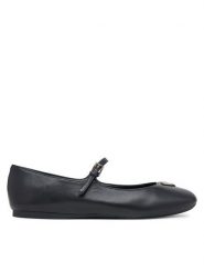Guess Baleriny FLTKLD LEA02 Czarny. Czarne baleriny Guess, z aplikacjami, ze skóry, bez obcasa. Za 589.99 zł.