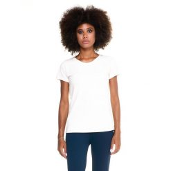 Damski t-shirt basic Leone z krótkim rękawem. Białe t-shirty LEONE 1947 APPAREL, l, bez wzorów, z tkaniny, bez kołnierzyka, bez ramiączek. W wyprzedaży za 77.40 zł.