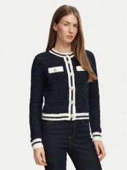 Guess Kardigan W6BR75 Z1764 Granatowy Regular Fit. Niebieskie kardigany Guess, l, z aplikacjami. Za 474.99 zł.