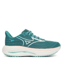 Buty do biegania Mizuno. Zielone obuwie sportowe Mizuno, bez zapięcia, do biegania, mizuno wave. Za 620.99 zł.