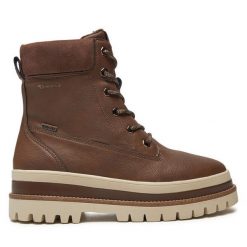 Trapery Tamaris. Brązowe trapery i śniegowce Tamaris. Za 209.99 zł.