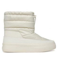 Śniegowce Calvin Klein. Białe trapery i śniegowce Calvin Klein, z nylonu. Za 339.99 zł.