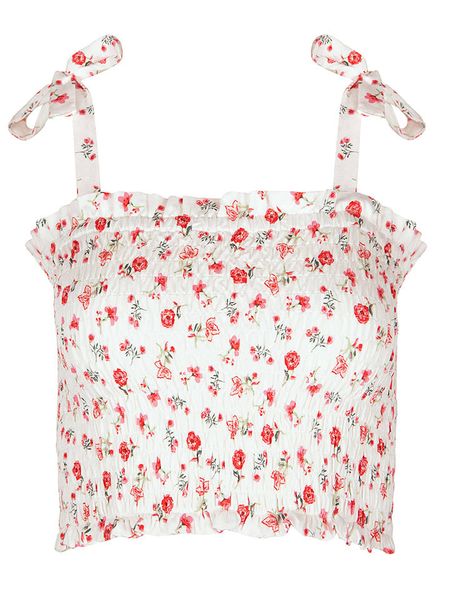 Lisca Top "Java" w kolorze kremowym ze wzorem rozmiar: S. Brązowe topy Lisca, s, bez wzorów, bez kołnierzyka, bez ramiączek. Za 55.45 zł.