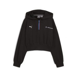 Damska bluza z kapturem BMW M Motorsport ESS+ z zamkiem 1/2 PUMA Black. Czarne bluzy Puma, l, bez wzorów, z kapturem. W wyprzedaży za 304.00 zł.