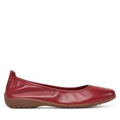 Baleriny Josef Seibel. Czerwone baleriny Josef Seibel, bez wzorów, bez obcasa. Za 269.99 zł.