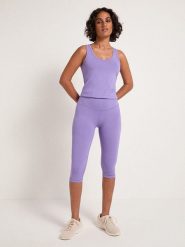 Lanius Legginsy sportowe w kolorze fioletowym rozmiar: 42. Różowe legginsy Lanius, bez wzorów, z materiału, z podwyższonym stanem, outdoorowe. Za 199.96 zł.