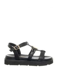 Patrizia Pepe Skórzane sandały w kolorze czarnym rozmiar: 38. Czarne sandały Patrizia Pepe, bez wzorów, klasyczne, z otwartym noskiem, bez obcasa, bez zapięcia. Za 262.79 zł.