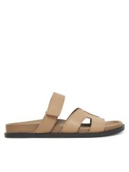 Gino Rossi Klapki MOIRA-E2527666 Beżowy. Brązowe klapki Gino Rossi, bez wzorów, ze skóry, bez obcasa. Za 249.99 zł.