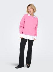 ONLY Bluza w kolorze jasnoróżowym rozmiar: XS. Różowe bluzy Only, s, bez wzorów, z bawełny, bez kaptura. Za 60.99 zł.