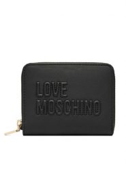 LOVE MOSCHINO Portfel JC5502PP1PLE0000 Czarny. Czarne portfele Love Moschino, bez wzorów, ze skóry. Za 439.99 zł.