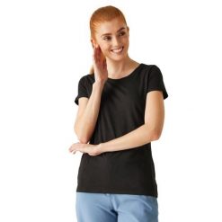 Koszulka damska Carlie. Czarne bluzki Regatta, l, bez wzorów, sportowe, bez kołnierzyka, bez ramiączek. Za 91.00 zł.
