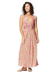 Ipanima Sukienka w kolorze jasnożółto-koralowym rozmiar: 34-40. Czerwone sukienki Ipanima, bez wzorów, bez kołnierzyka, bez ramiączek, maxi. Za 78.99 zł.