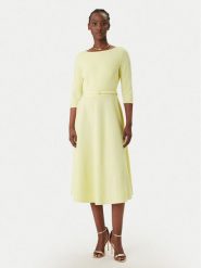 Rinascimento Sukienka koktajlowa CFC0127892003 Żółty Regular Fit. Żółte sukienki Rinascimento, l, bez wzorów, z syntetyku, wizytowe, bez kołnierzyka, bez ramiączek. Za 699.99 zł.