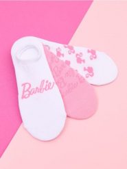 Skarpetki stopki 3 pack Barbie - wielobarwny. Skarpety Sinsay, bez wzorów. Za 12.99 zł.