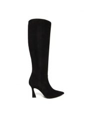 Stuart Weitzman Kozaki Vinnie Zip SM588 Czarny. Czarne kozaki Stuart Weitzman, ze skóry, bez obcasa, na szpilce, bez zapięcia. Za 3,669.00 zł.