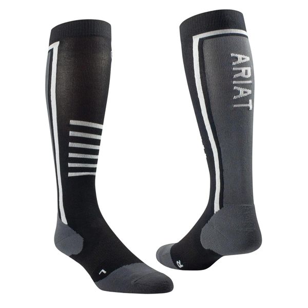 Skarpetki Ariat Tek Performance. Czarne skarpety Ariat, bez wzorów, z elastanu. Za 117.00 zł.