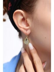 Pierres delicates Pozłacane kolczyki z prehnitami rozmiar: onesize. Żółte kolczyki Pierres delicates, z prehnitem, pozłacane, z zapięciem typu bigiel. Za 83.22 zł.