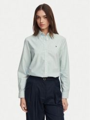 Tommy Hilfiger Koszula WW0WW46111 Zielony jasny Relaxed Fit. Zielone koszule TOMMY HILFIGER, bez wzorów, z bawełny, bez kołnierzyka, bez ramiączek. Za 409.99 zł.