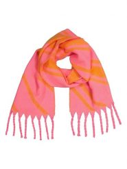 Pieces Szal w kolorze pomarańczowo-jasnoróżowym rozmiar: onesize. Pomarańczowe szaliki Pieces, bez wzorów, z materiału. Za 60.99 zł.