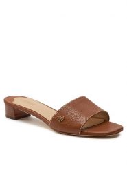 Lauren Ralph Lauren Klapki 802925259003 Brązowy. Brązowe klapki Lauren Ralph Lauren, bez wzorów, ze skóry, bez obcasa. Za 743.88 zł.