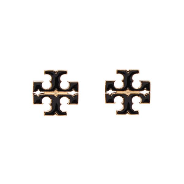 Kolczyki Tory Burch. Czarne kolczyki Tory Burch. Za 544.99 zł.