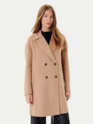 Marella Płaszcz wełniany Good 2523016031 Beżowy Regular Fit. Brązowe płaszcze Marella, na zimę, bez wzorów, z wełny, bez kaptura. Za 2,699.00 zł.