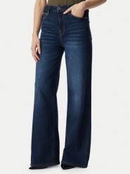 Guess Jeansy W6YA82 D1334 Granatowy Wide Leg. Niebieskie jeansy Guess, z aplikacjami. Za 524.99 zł.