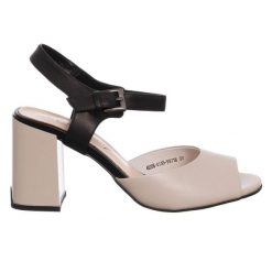 Sandały Zellini Kortney z paskiem na kostkę, skóra naturalna, czarne. Czarne sandały CANELLINI, bez wzorów, ze skóry, biznesowe, bez obcasa, bez zapięcia. Za 324.99 zł.