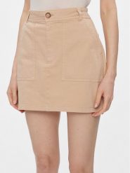 Pepe Jeans Spódnica mini Becky PL901091 Beżowy Slim Fit. Brązowe spódnice Pepe Jeans, s, bez wzorów, z bawełny, mini. Za 199.99 zł.