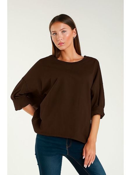 Tamba Bluza w kolorze brązowym rozmiar: 36-42. Brązowe bluzy Tamba, bez wzorów, bez kaptura. Za 87.40 zł.