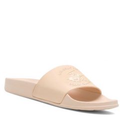 Klapki Beverly Hills Polo Club. Brązowe klapki Beverly Hills Polo Club, bez wzorów, bez obcasa. Za 71.99 zł.