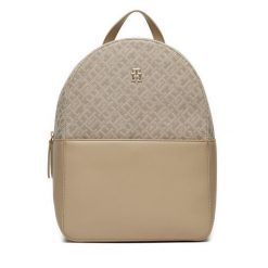 Plecak Tommy Hilfiger. Brązowe plecaki TOMMY HILFIGER, bez wzorów. Za 749.99 zł.