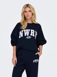 ONLY Bluza w kolorze granatowym rozmiar: XL. Niebieskie bluzy Only, xl, bez wzorów, z bawełny, bez kaptura. Za 107.95 zł.